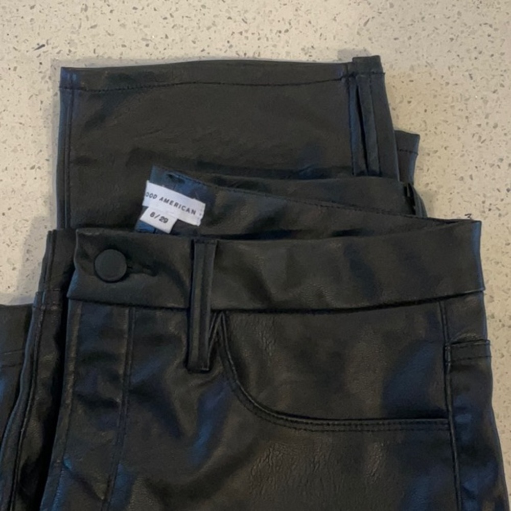 Good American leather pants. Size 8 Worn maybe 2 times